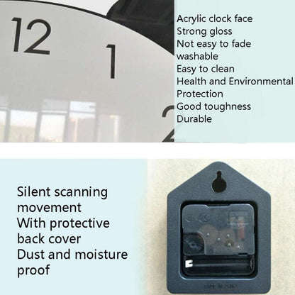 การ์ตูนนาฬิกาแขวนนาฬิกาอะคริลิแพนด้านาฬิกาแขวนบ้านที่เรียบง่าย, Panda Wall Clock