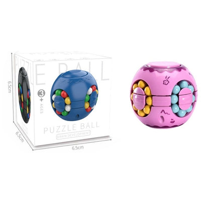 3 PCS Finger Magic Bean Rubik Cube ของเล่นเด็กปัญญาปลายนิ้ว Spinning Top, 633-117M / Lilac, 633-117M / Yellow, 633-117M / Lake Cyan, 633-117M / Blue Indigo