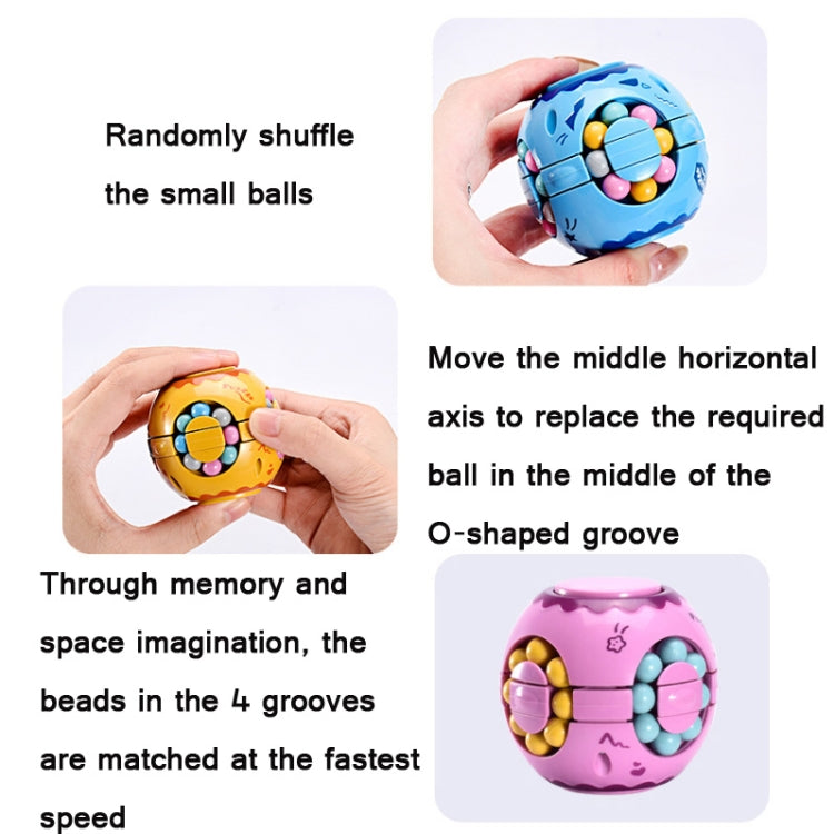 3 PCS Finger Magic Bean Rubik Cube ของเล่นเด็กปัญญาปลายนิ้ว Spinning Top, 633-117M / Lilac, 633-117M / Yellow, 633-117M / Lake Cyan, 633-117M / Blue Indigo