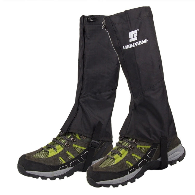 LUCKSTONE ปีนเขาเดินป่าสวมกันน้ำน้ำหนักเบา Breathable Muddy Road Anti-สกปรกเท้า, Foot Cover M  (Black)