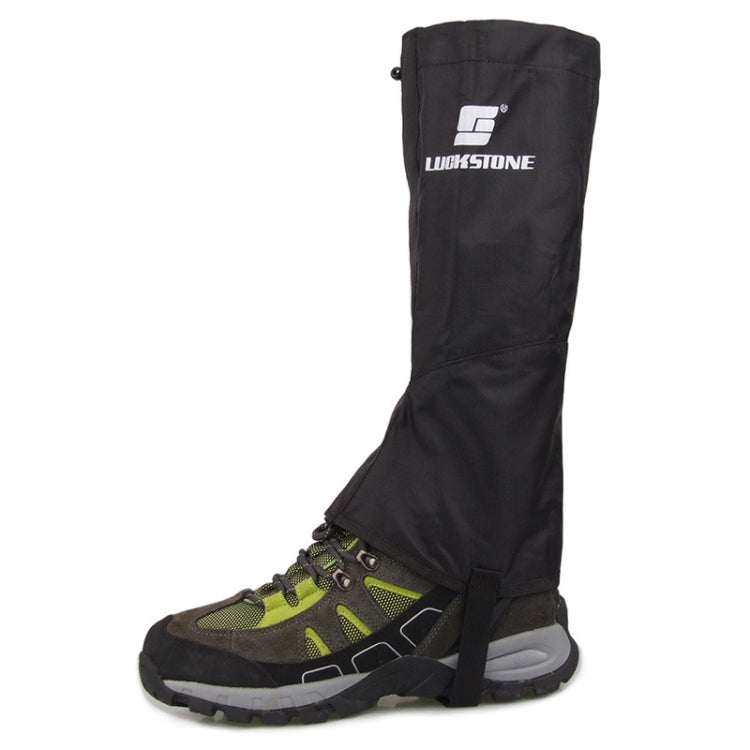 LUCKSTONE ปีนเขาเดินป่าสวมกันน้ำน้ำหนักเบา Breathable Muddy Road Anti-สกปรกเท้า, Foot Cover M  (Black)