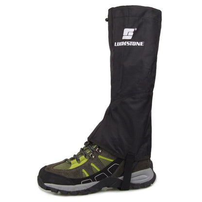 LUCKSTONE ปีนเขาเดินป่าสวมกันน้ำน้ำหนักเบา Breathable Muddy Road Anti-สกปรกเท้า, Foot Cover M  (Black)