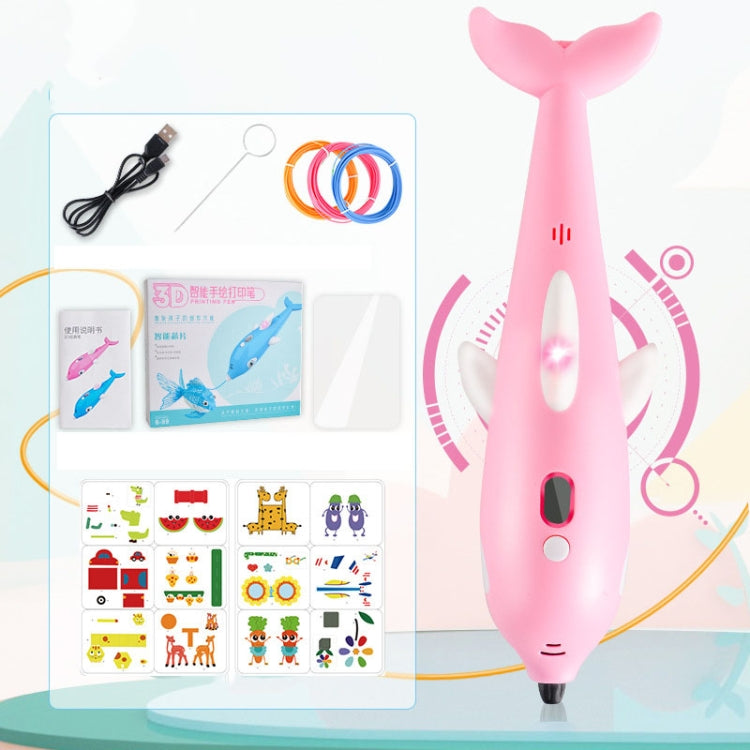 ปากกาการพิมพ์ 3 มิติแปรงกราฟฟิตีภาพวาดสามมิติ, Dolphin Pink