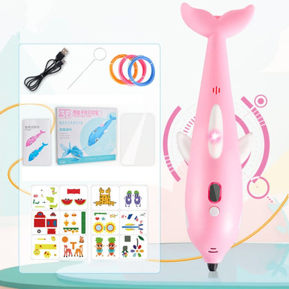 ปากกาการพิมพ์ 3 มิติแปรงกราฟฟิตีภาพวาดสามมิติ, Dolphin Pink