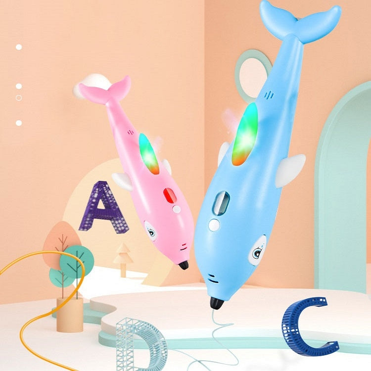 ปากกาการพิมพ์ 3 มิติแปรงกราฟฟิตีภาพวาดสามมิติ, Dolphin Pink