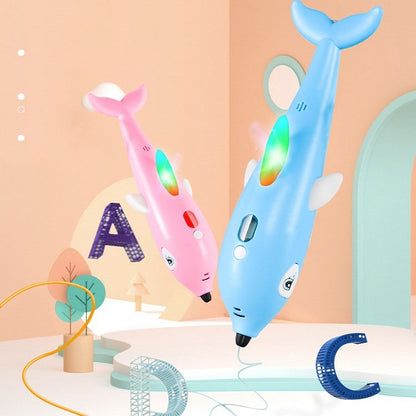 ปากกาการพิมพ์ 3 มิติแปรงกราฟฟิตีภาพวาดสามมิติ, Dolphin Pink