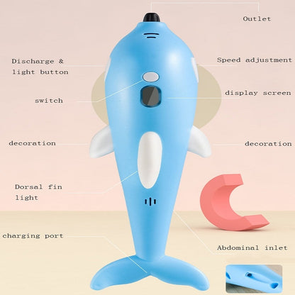 ปากกาการพิมพ์ 3 มิติแปรงกราฟฟิตีภาพวาดสามมิติ, Dolphin Pink