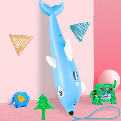 ปากกาการพิมพ์ 3 มิติแปรงกราฟฟิตีภาพวาดสามมิติ, Dolphin Pink