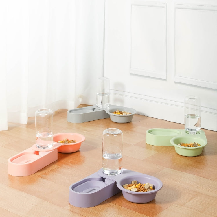 อุปกรณ์สำหรับสัตว์เลี้ยง สุนัข แมว ชามอาหารพับหมุนชามคู่, Green Without Bowl, Purple Without Bowl, Pink Without Bowl, Gray Without Bowl, Green With Bowl, Purple With Bowl, Pink With Bowl, Gray With Bowl