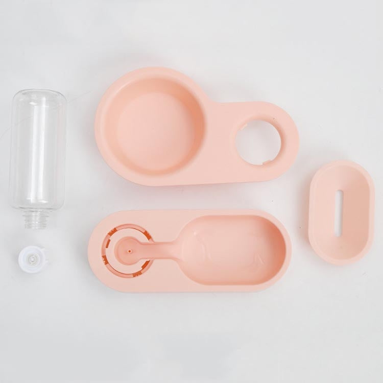 อุปกรณ์สำหรับสัตว์เลี้ยง สุนัข แมว ชามอาหารพับหมุนชามคู่, Green Without Bowl, Purple Without Bowl, Pink Without Bowl, Gray Without Bowl, Green With Bowl, Purple With Bowl, Pink With Bowl, Gray With Bowl