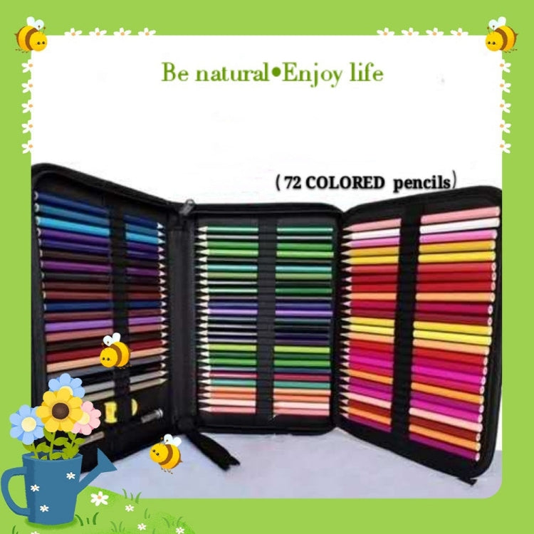 ชุดกระเป๋าดินสอสีมันหกเหลี่ยม 72 สี, 72 Color Hexagon Pencil