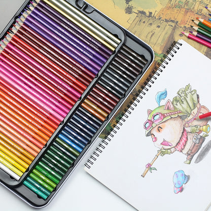 ดินสอสีกล่องดีบุก 72 สี, 72-Color Pencils