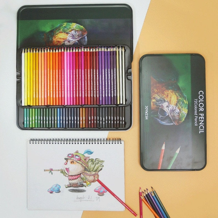 ดินสอสีกล่องดีบุก 72 สี, 72-Color Pencils