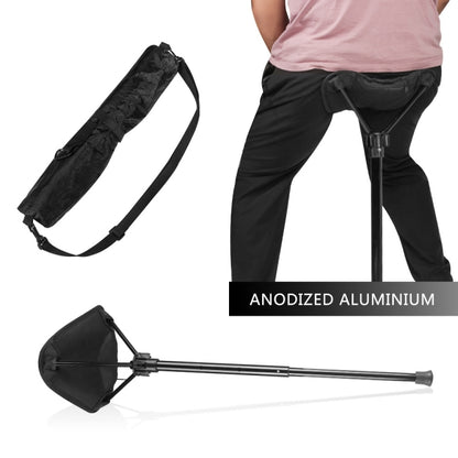 เก้าอี้พับกลางแจ้งแบบพกพาคิวที่นั่งตกปลา Mazza Telescopic เก้าอี้พับ, Folding Stool