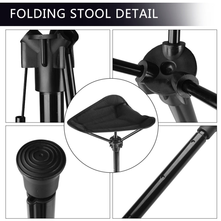 เก้าอี้พับกลางแจ้งแบบพกพาคิวที่นั่งตกปลา Mazza Telescopic เก้าอี้พับ, Folding Stool