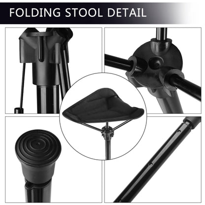 เก้าอี้พับกลางแจ้งแบบพกพาคิวที่นั่งตกปลา Mazza Telescopic เก้าอี้พับ, Folding Stool