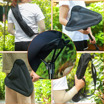 เก้าอี้พับกลางแจ้งแบบพกพาคิวที่นั่งตกปลา Mazza Telescopic เก้าอี้พับ, Folding Stool