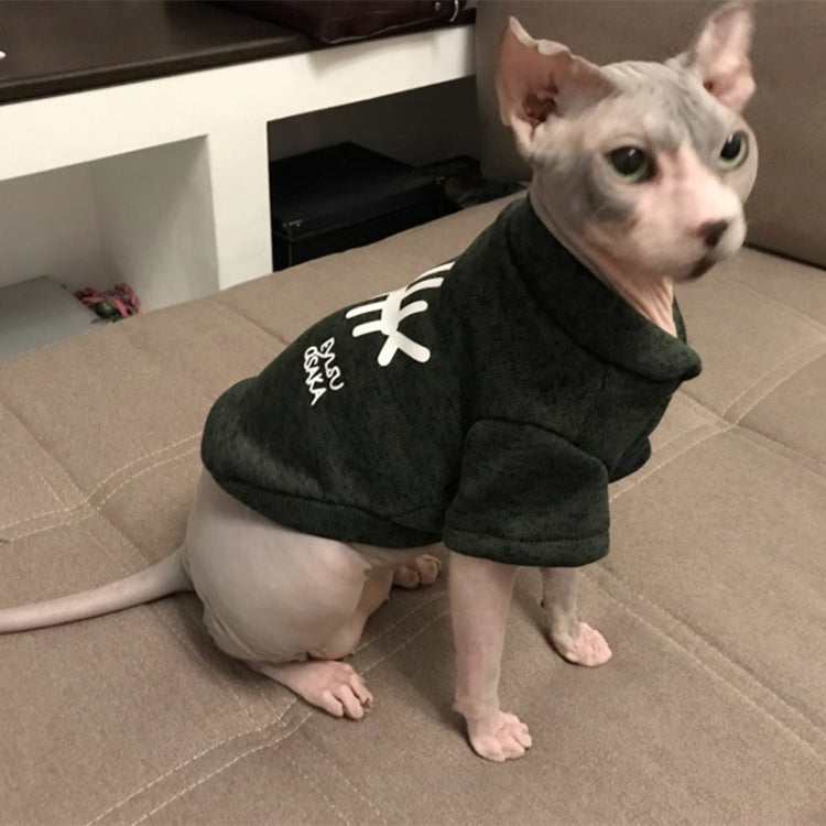 ฤดูใบไม้ร่วงฤดูหนาวเสื้อผ้าสัตว์เลี้ยงเสื้อกั๊กสัตว์เลี้ยง Fishbone Hoodie สำหรับลูกสุนัขสุนัข, S, M, L, XL, XXL