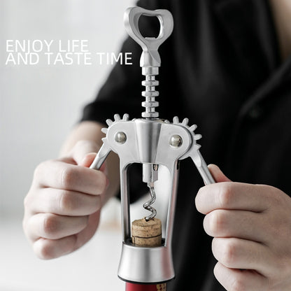ห้องครัวมัลติฟังก์ชั่นคู่มือไวน์โลหะผสมสังกะสีที่เปิดขวด, Zinc Alloy Silver
