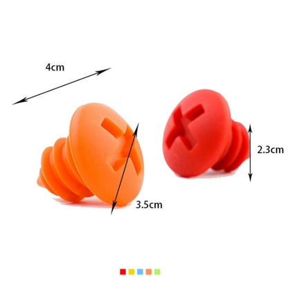 10 ชิ้นสกรูรูปร่างไวน์แดงเก็บรักษาจุกขวดซิลิโคนจัดส่งสีสุ่ม, Screw Shape