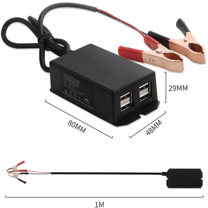 2 ชิ้น 12/24 โวลต์ 4 อินเตอร์เฟซ USB รถจักรยานยนต์ รถ ชาร์จโทรศัพท์มือถือ, Phone Charger