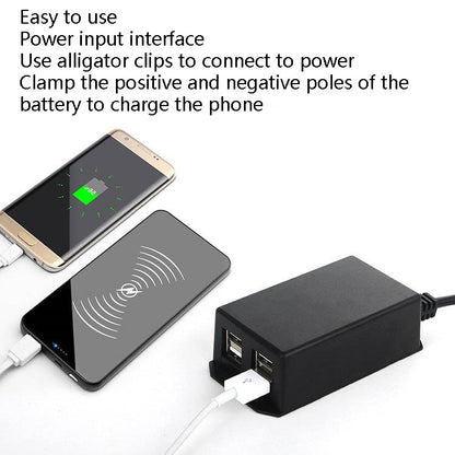 2 ชิ้น 12/24 โวลต์ 4 อินเตอร์เฟซ USB รถจักรยานยนต์ รถ ชาร์จโทรศัพท์มือถือ, Phone Charger