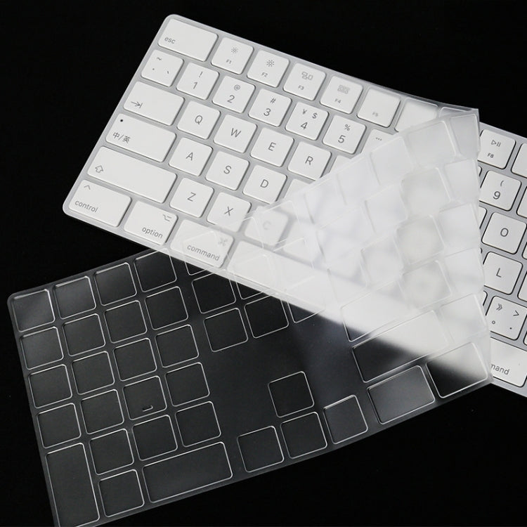 T17606 ฟิล์มคีย์บอร์ดคอมพิวเตอร์โปร่งใส TPU นาโนฟิล์มป้องกันคีย์บอร์ดยาว, For iMac 2017 Magic Keyboard(with Number Model)