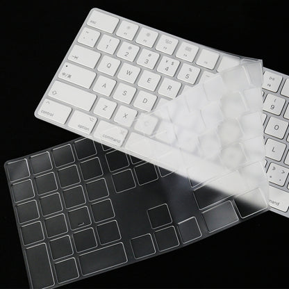 T17606 ฟิล์มคีย์บอร์ดคอมพิวเตอร์โปร่งใส TPU นาโนฟิล์มป้องกันคีย์บอร์ดยาว, For iMac 2017 Magic Keyboard(with Number Model)