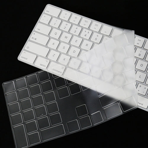 T17606 ฟิล์มคีย์บอร์ดคอมพิวเตอร์โปร่งใส TPU นาโนฟิล์มป้องกันคีย์บอร์ดยาว, For iMac 2017 Magic Keyboard(with Number Model)