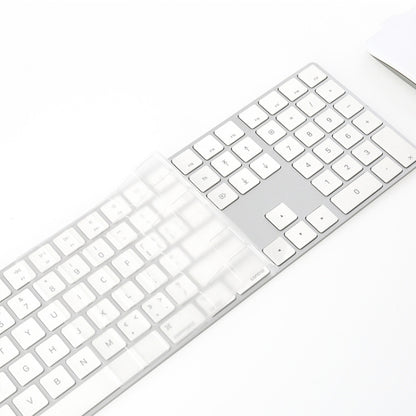 T17606 ฟิล์มคีย์บอร์ดคอมพิวเตอร์โปร่งใส TPU นาโนฟิล์มป้องกันคีย์บอร์ดยาว, For iMac 2017 Magic Keyboard(with Number Model)