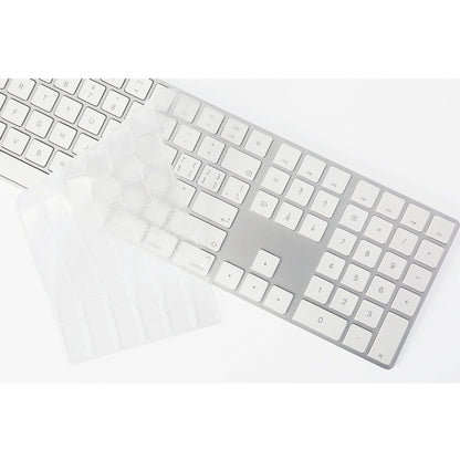 T17606 ฟิล์มคีย์บอร์ดคอมพิวเตอร์โปร่งใส TPU นาโนฟิล์มป้องกันคีย์บอร์ดยาว, For iMac 2017 Magic Keyboard(with Number Model)