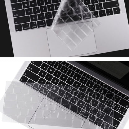 ฟิล์มป้องกันแป้นพิมพ์แล็ปท็อป TPU โปร่งใส 0.13 มม, For MacBook Air 13.3 inch A1369 & A1466, For MacBook Pro 13.3 inch A1706 & A1989 & A2159 (with Touch Bar), For MacBook Pro 15.4 inch A1707 & A1990 (with Touch Bar)