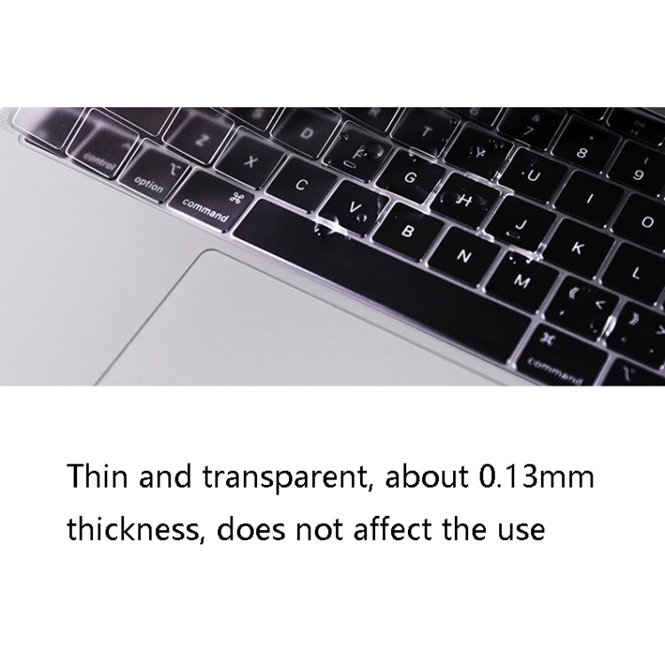 ฟิล์มป้องกันแป้นพิมพ์แล็ปท็อป TPU โปร่งใส 0.13 มม, For MacBook Air 13.3 inch A1369 & A1466, For MacBook Pro 13.3 inch A1706 & A1989 & A2159 (with Touch Bar), For MacBook Pro 15.4 inch A1707 & A1990 (with Touch Bar)