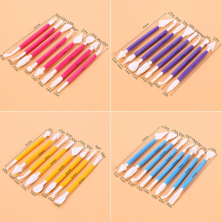 10 ชุดปากกาแกะสลักเค้กFondantมีดแกะสลักทำเครื่องมือตัด, 01071 Yellow (OPP Bag Packaging), 01018 Red (OPP Bag Packaging), 02023 Blue (OPP Bag Packaging), 02030 Pink (OPP Bag Packaging), 01030 Purple (OPP Bag Packaging)