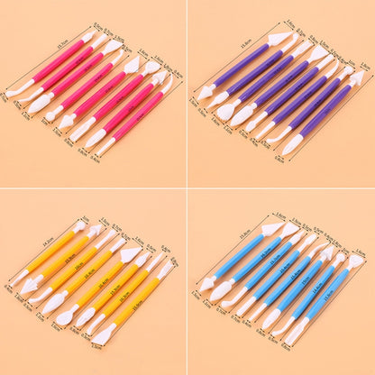 10 ชุดปากกาแกะสลักเค้กFondantมีดแกะสลักทำเครื่องมือตัด, 01071 Yellow (OPP Bag Packaging), 01018 Red (OPP Bag Packaging), 02023 Blue (OPP Bag Packaging), 02030 Pink (OPP Bag Packaging), 01030 Purple (OPP Bag Packaging)
