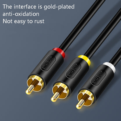 JingHua HDMI-3RCA HDMI To 3RCAสายแปลงSet-Top TVโปรเจคเตอร์AV Lotusสายแปลง, 1m, 2m, 3m, 5m