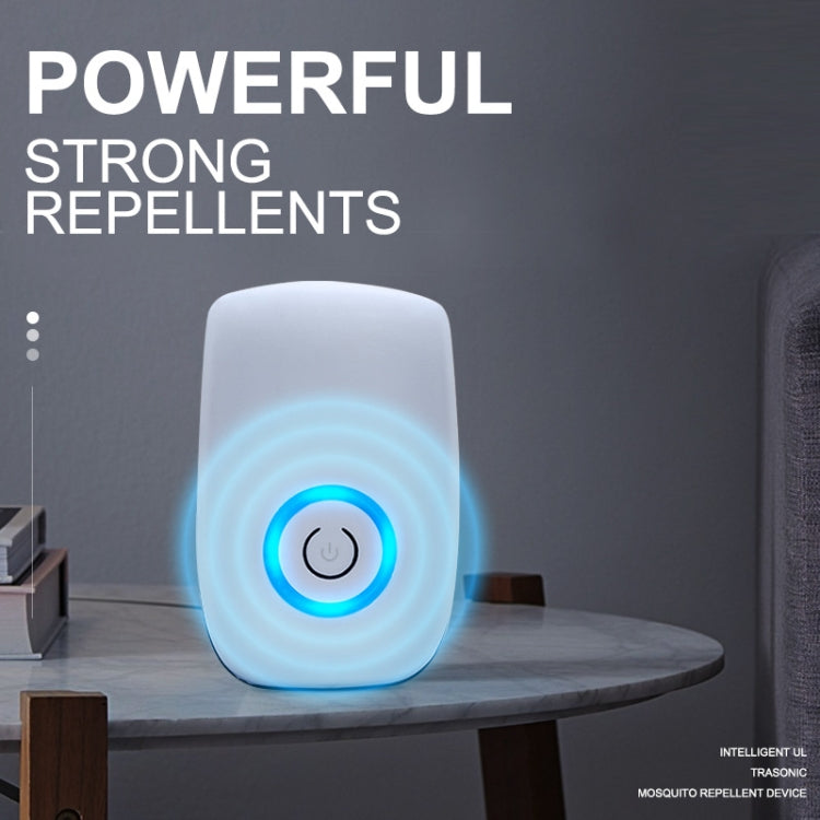 H12 2 ชิ้นอัลตราโซนิกอิเล็กทรอนิกส์ เมาส์ Repeller ครัวเรือนมินิยุง Repeller, H12 US Plug White