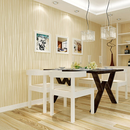 ห้องนั่งเล่นห้องนอนที่ทันสมัยเรียบง่ายมีกาวในตัวสติกเกอร์วอลล์เปเปอร์ไม่ทอ, 0.53 x 3 Meters