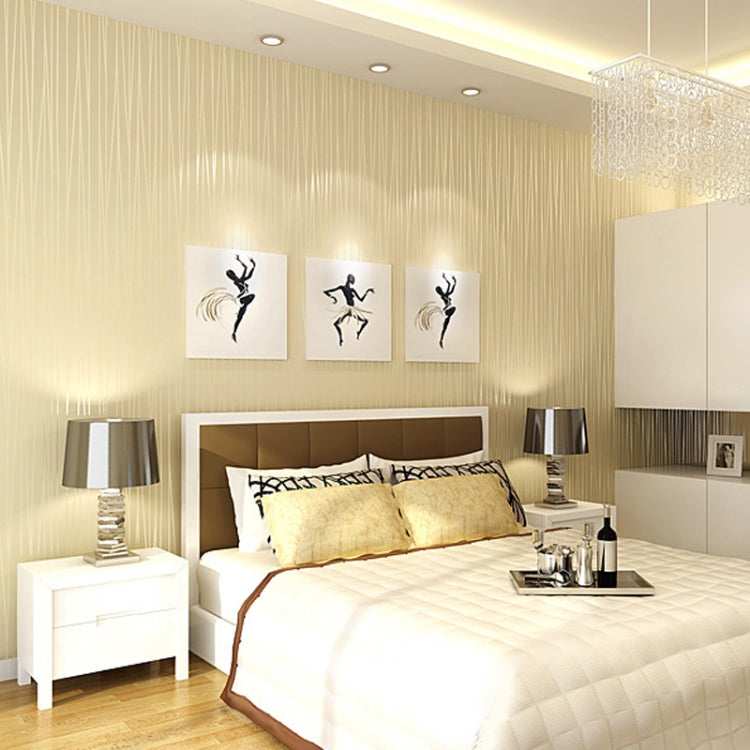 ห้องนั่งเล่นห้องนอนที่ทันสมัยเรียบง่ายมีกาวในตัวสติกเกอร์วอลล์เปเปอร์ไม่ทอ, 0.53 x 3 Meters