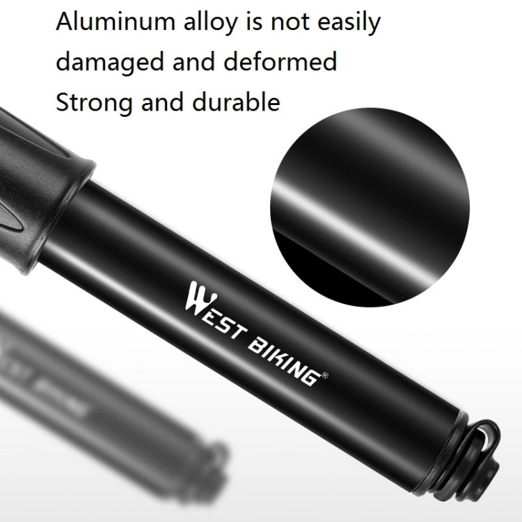 West Biking จักรยานแรงดันสูง เครื่องสูบน้ำ มินิบาสเกตบอลแบบพกพา Inflator พร้อมท่อ, Basketball Inflator With Hose(Black)