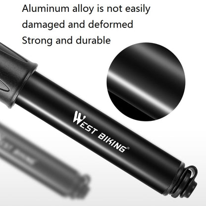 West Biking จักรยานแรงดันสูง เครื่องสูบน้ำ มินิบาสเกตบอลแบบพกพา Inflator พร้อมท่อ, Basketball Inflator With Hose(Black)