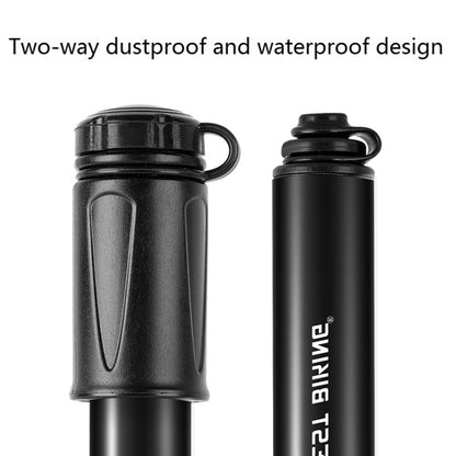 West Biking จักรยานแรงดันสูง เครื่องสูบน้ำ มินิบาสเกตบอลแบบพกพา Inflator พร้อมท่อ, Basketball Inflator With Hose(Black)