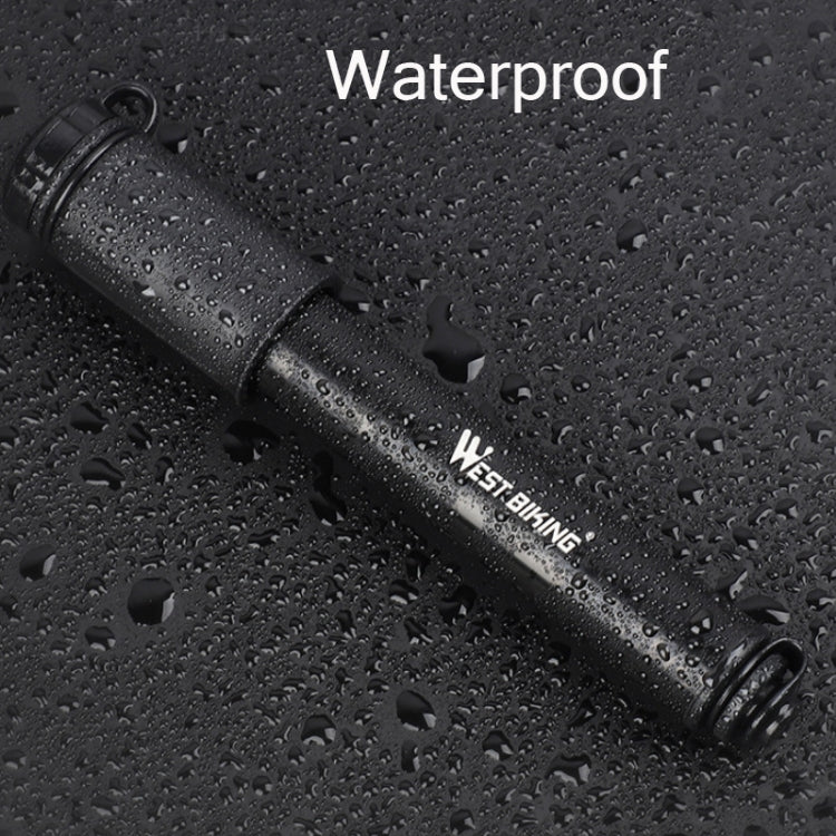 West Biking จักรยานแรงดันสูง เครื่องสูบน้ำ มินิบาสเกตบอลแบบพกพา Inflator พร้อมท่อ, Basketball Inflator With Hose(Black)