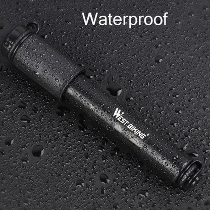 West Biking จักรยานแรงดันสูง เครื่องสูบน้ำ มินิบาสเกตบอลแบบพกพา Inflator พร้อมท่อ, Basketball Inflator With Hose(Black)