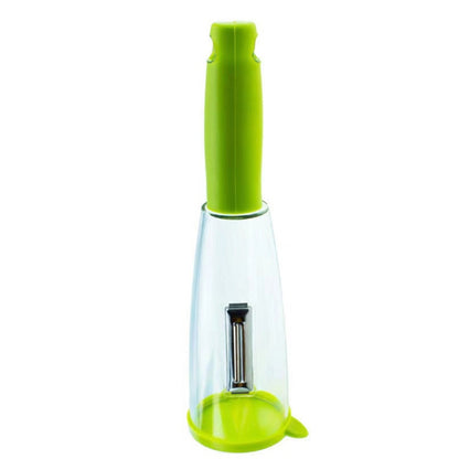 4 PCS ประเภทการปอกเปลือกมีดกล่องเก็บของกบมีดปอกเปลือกในครัวเรือนผลไม้ Multifunctional Peeler, 4 PCS
