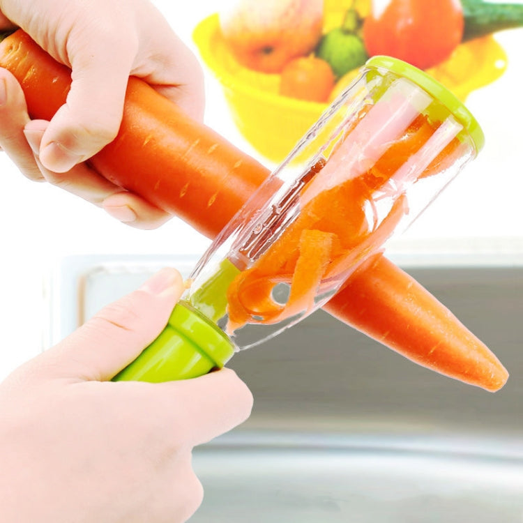 4 PCS ประเภทการปอกเปลือกมีดกล่องเก็บของกบมีดปอกเปลือกในครัวเรือนผลไม้ Multifunctional Peeler, 4 PCS