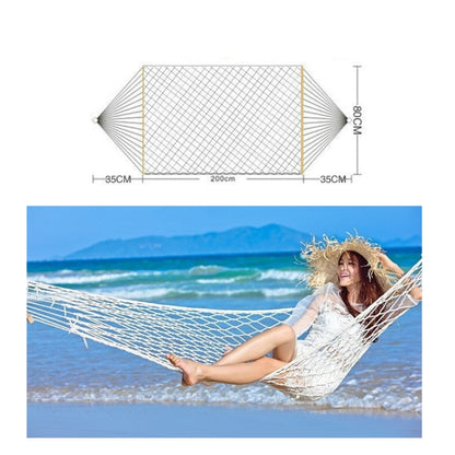 เปลตาข่ายกลางแจ้ง เปลญวน เปลญวน เปลญวนในร่ม ขนาด 200x80ซม, 200x80cm White