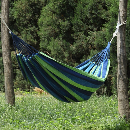 ผ้าใบหนา Hammock Field Rollover Prevention เปลญวนกลางแจ้ง Swing, 260x80 No Stick Single (Red Stripe), 260x80  Non-stick Single (Blue Stripes ), 260x100 No Stick (Red Stripes), 260x100 No Stick (Blue Stripes), 260x150 No Stick (Red Stripes）             ...