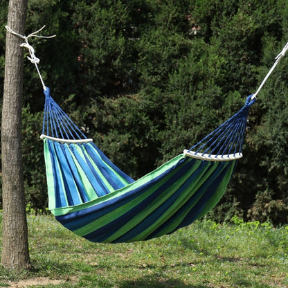 ผ้าใบหนา Hammock Field Rollover Prevention เปลญวนกลางแจ้ง Swing, 260x80 No Stick Single (Red Stripe), 260x80  Non-stick Single (Blue Stripes ), 260x100 No Stick (Red Stripes), 260x100 No Stick (Blue Stripes), 260x150 No Stick (Red Stripes）             ...