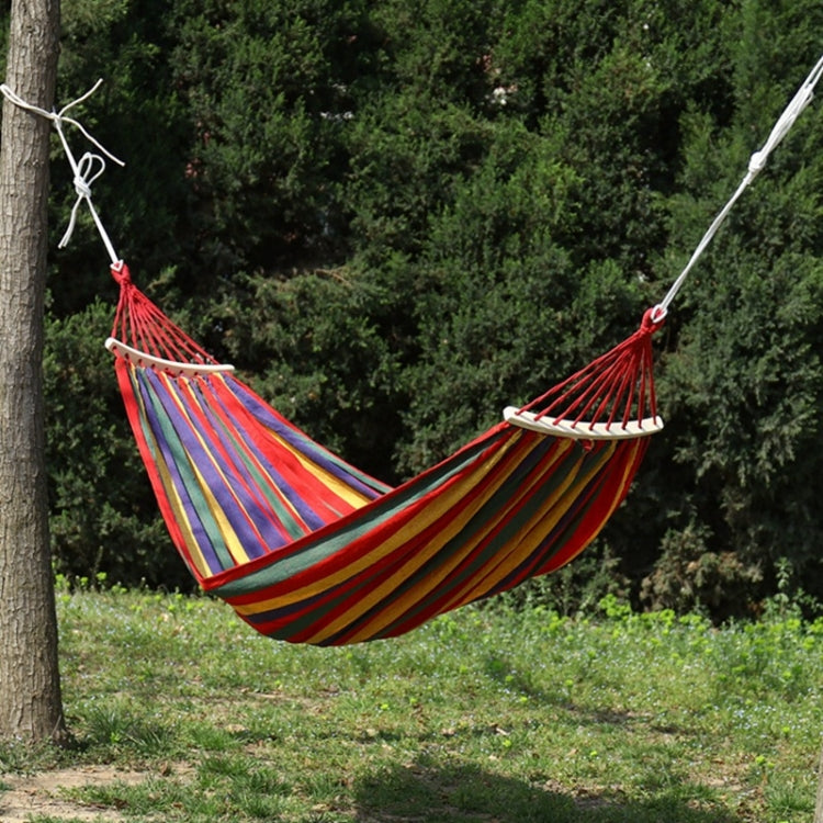 ผ้าใบหนา Hammock Field Rollover Prevention เปลญวนกลางแจ้ง Swing, 260x80 No Stick Single (Red Stripe), 260x80  Non-stick Single (Blue Stripes ), 260x100 No Stick (Red Stripes), 260x100 No Stick (Blue Stripes), 260x150 No Stick (Red Stripes）             ...